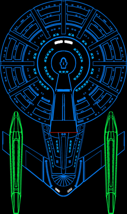 Warp and impulse engines, transporter emitters